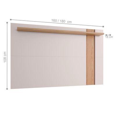 Painel Extensivel Para Ate 70 Polegadas Doha Off-white Matte Freijo