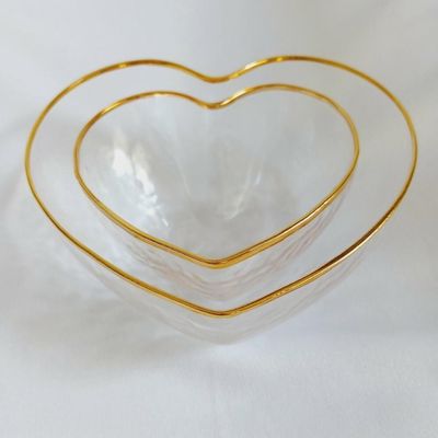 Porta-joias De Coração Com Toque Dourado Charme E Elegância Transparente