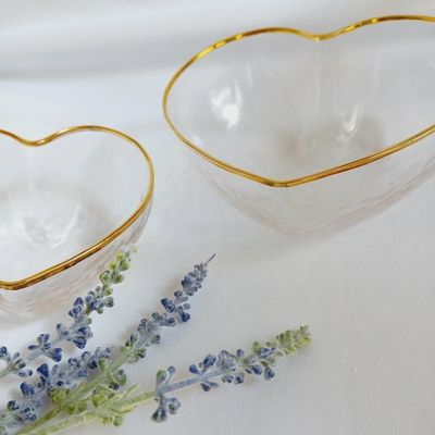 Porta-joias De Coração Com Toque Dourado Charme E Elegância Transparente