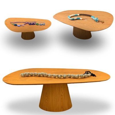 Mesa Oval Organica Em Freijo 198x122