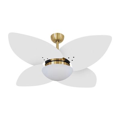 Ventilador De Teto Kovalski Dourado 4 Pás Branco 127V 110V