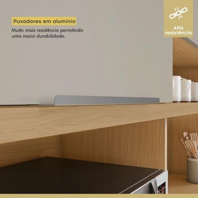 Cozinha Realeza 6 Portas 3 Gavetas 100% Mdf Realeza Carvalho/greige Nesher Carvalho/greige