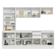 Armário De Cozinha Completa 100% Mdf 240 Cm Smart Madesa 01 Branco