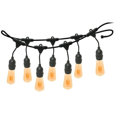 Varal De Luzes 20m Bivolt Com 20 Lâmpadas Amarelas 220v Foxlux