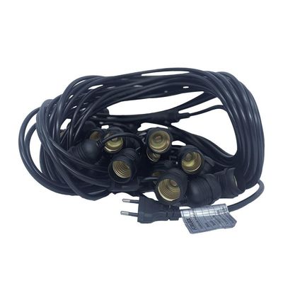 Varal De Luzes 20m Bivolt Com 20 Lâmpadas Amarelas 220v Foxlux