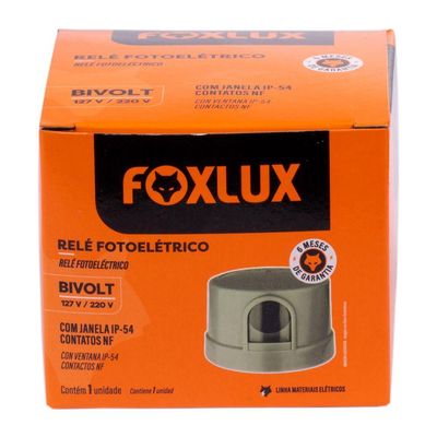 Relé Fotoelétrico Bivolt Cinza 3 Unidades Foxlux