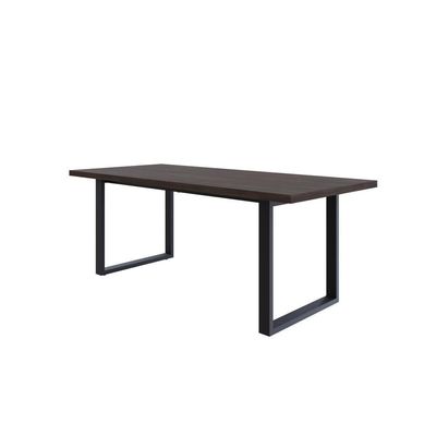 Mesa De Jantar Queens R 200x90x77cm Qemj9200r Terracota - Est.preta Terracota/est.preta