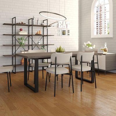 Mesa De Jantar Queens R 200x90x77cm Qemj9200r Terracota - Est.preta Terracota/est.preta