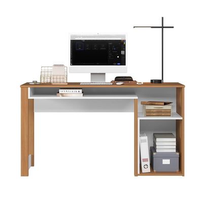 Escrivaninha Mesa Para Computador Telasul Versa Home 1 Porta Freijó/branco