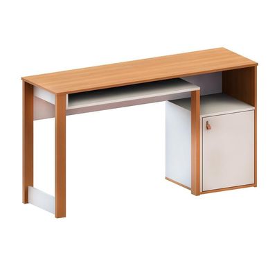 Escrivaninha Mesa Para Computador Telasul Versa Home 1 Porta Freijó/branco