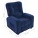 Poltrona Almofadada Reclinável Hull Veludo Azul