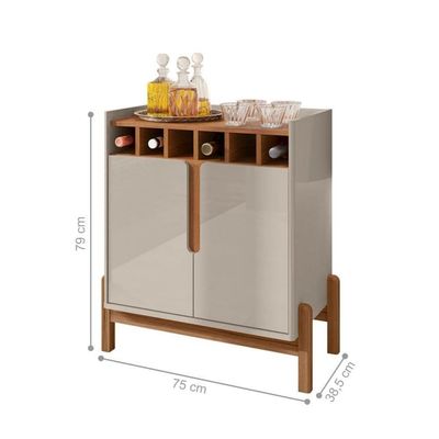 Jogo Buffet E Bar Office Off White Cedro