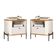 Conjunto Mesa De Cabeceira Malta Off White Nature Preto