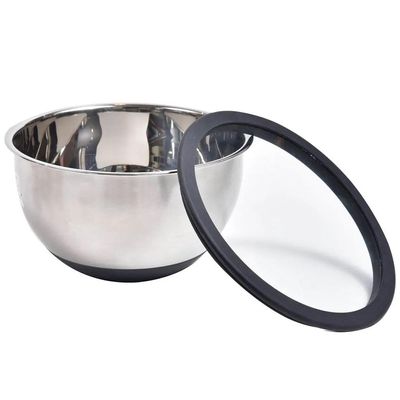 Jogo de bowls tigelas em inox com tampas plásticas Kenya P/M/G 3 peças