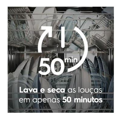 Lava-louça Electrolux 14 Serviços Inox Com Programa Lava E Seca 50' LS14E Inox 110V