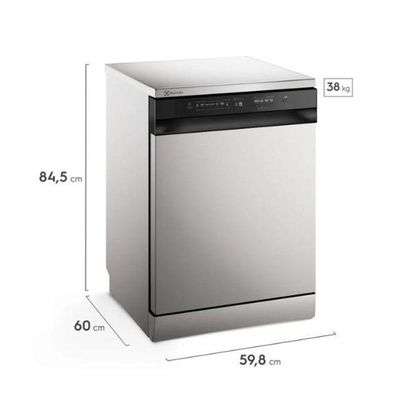 Lava-louça Electrolux 14 Serviços Inox Com Programa Lava E Seca 50' LS14E Inox 110V