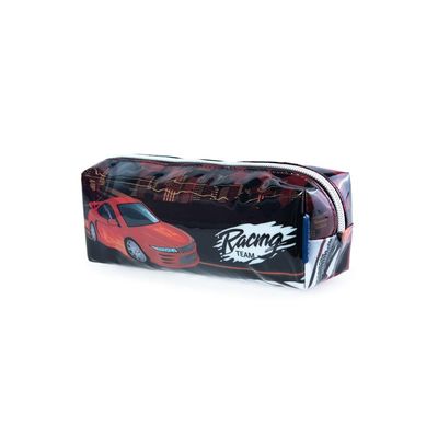 Estojo Escolar Masculino Racing Car U / Preto