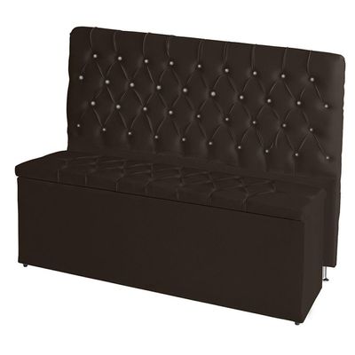 Kit Estrela Cabeceira De Cama Box Casal 140 Cm + Calçadeira Baú Suede Marrom Do Lar Móveis E Decoração