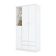 Guarda Roupa Infantil 03 Portas 02 Gav. Pique Esconde Henn Branco