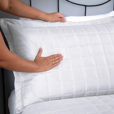 Porta Travesseiro Matelado Soft 1 Peça 70cm X 50cm 100% Poliéster - Branco