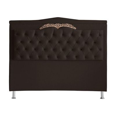 Kit Cabeceira De Cama E Calçadeira Baú Barcelona Capitonê Casal 140 Cm Suede Marrom Casa Móveis E Decoração