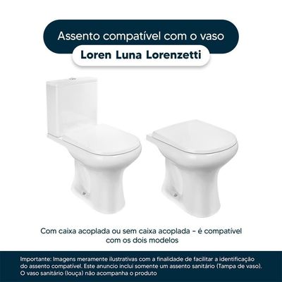 Tampa De Privada Em Mdf Loren Luna Bege Claro Para Bacia Lorenzetti
