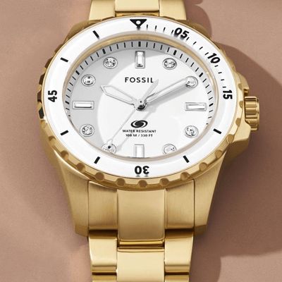 Relógio Fossil Feminino Blue Dourado - Es5350-1dn Es5350-1dn