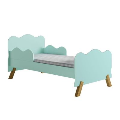 Mini Cama Infantil Com Guarda Nuvenzinha Verde
