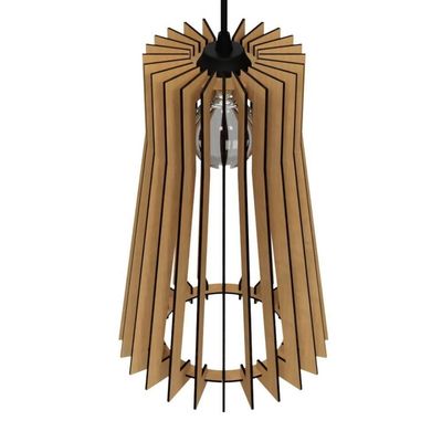 Luminária Teto Tipo Pendente Detroit Mdf - Completa Mdf Cru