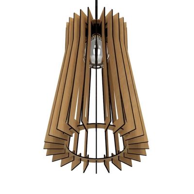 Luminária Teto Tipo Pendente Detroit Mdf - Completa Mdf Cru