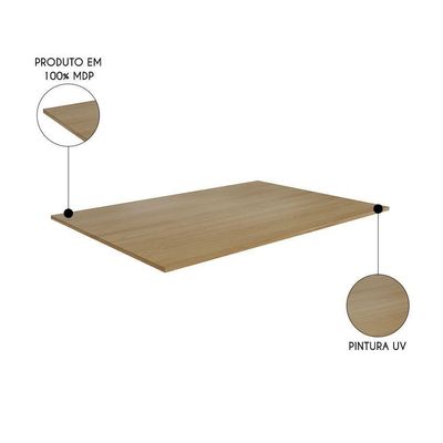 Tampo Para Balcão De Cozinha 100cm MDP Amêndoa
