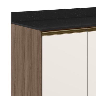 Balcão De Cozinha Com Tampo 120cm Maly N03 Carvalho-off White - Mpozenato