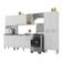 Armário De Cozinha Modulada Completa Compacta 294cm Com Balcão De Pia Multimóveis Mp2280 Branco