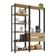 Armário De Cozinha Modulada Compacta 135cm 2 Peças Com 2 Gavetas Multimóveis Mp2284 Preto/madeirado