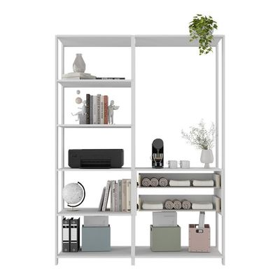 Estante Livreiro Modular 135cm 2 Peças Com 2 Gavetas Multimóveis Mp6029 Branco