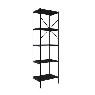 Estante C/05 Prateleiras 152x45x33cm Tub Tueh1545 Preto ônix - Est.preta Preto ônix / Est.preta