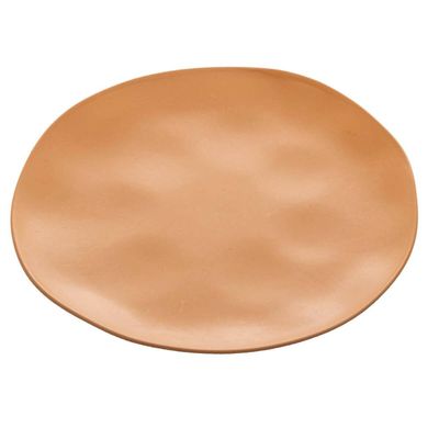 Prato Raso Avulso 26cm Orgânico Sortido com Relevo Lyor para Servir Mesa Posta