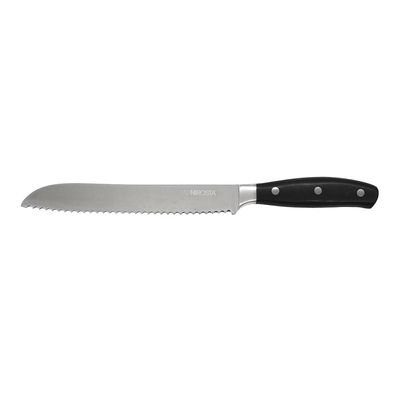 Faca para pão Fackelmann Nirosta em inox 33cm preta