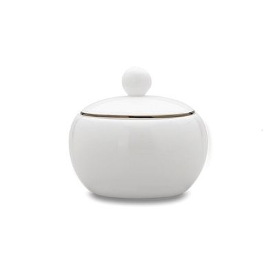 Açucareiro em porcelana com tampa Strauss Silver 310ml