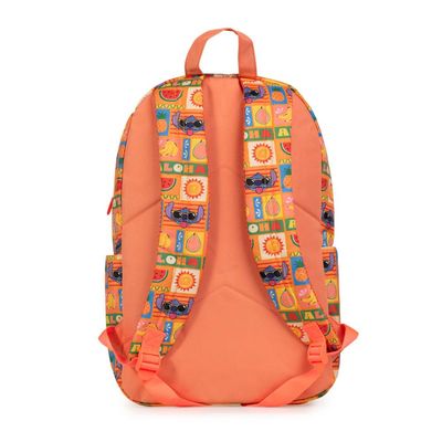 Mochila Escolar Feminina Juvenil Stitch Tropical Rosa U / Rosa