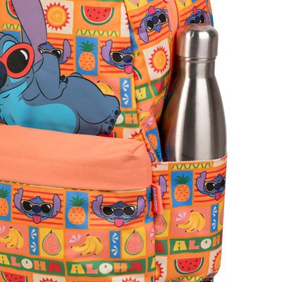 Mochila Escolar Feminina Juvenil Stitch Tropical Rosa U / Rosa