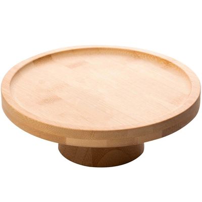 10 Boleiras de Bambu 20cm Pedestal Lyor Decorações de Mesas Festas Pratos para Bolos