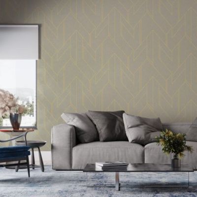 Papel de Parede Bobinex Essencial Geométrico Cinza 4306