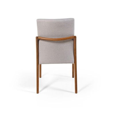 Conjunto 4 Cadeiras De Jantar Estofada Garbo Cinza Claro