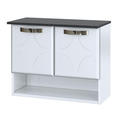 Balcão Gabinete Para Banheiro Em Aço Rubi 2 Portas Telasul