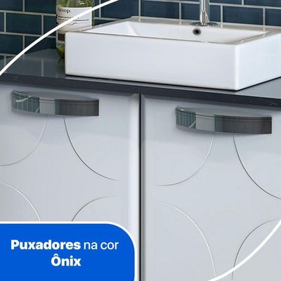 Balcão Gabinete Para Banheiro Em Aço Rubi 2 Portas Telasul