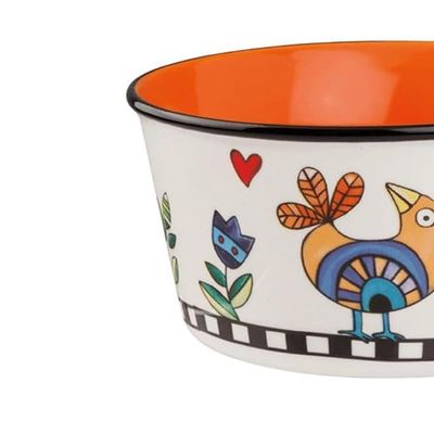 Bowl em new bone china Egan Cocorico 460ml laranja