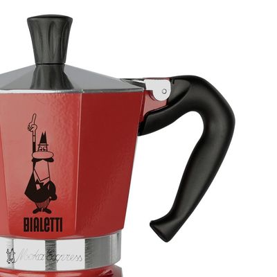 Cafeteira moka express em alumínio Bialetti 6 xícaras 300ml vermelha