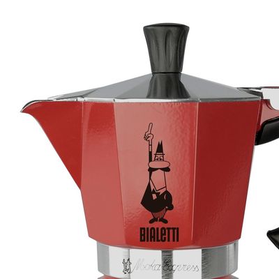 Cafeteira moka express em alumínio Bialetti 6 xícaras 300ml vermelha
