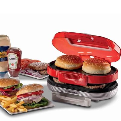 Grill Sanduicheira Burger Ariete 205 Retrô Party Time vermelha 1200w 220 volts